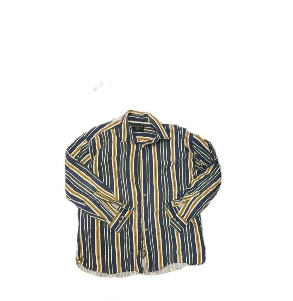 Amherst and Brock Long Sleeve Striped Button Down Shirt